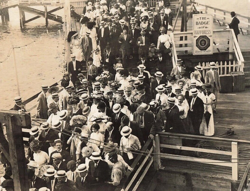 Paddle steamer boat dock 1910 - steamer,